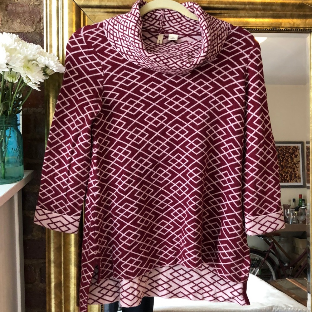 Anthropologie (Moth) Sweater/Cranberry/Cowl Neck